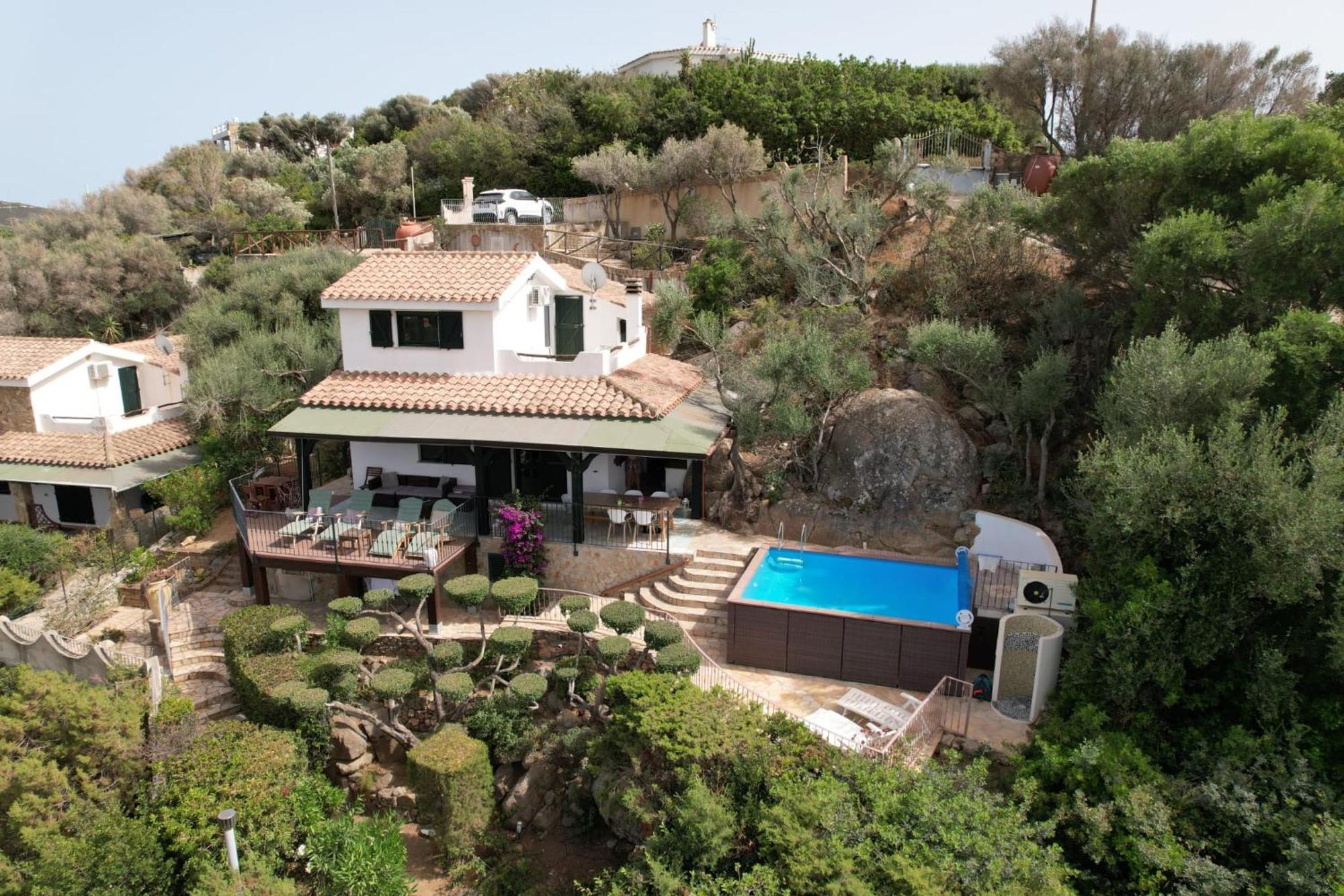 Villetta With Heated Pool And Panoramic View Torre delle Stelle Ngoại thất bức ảnh